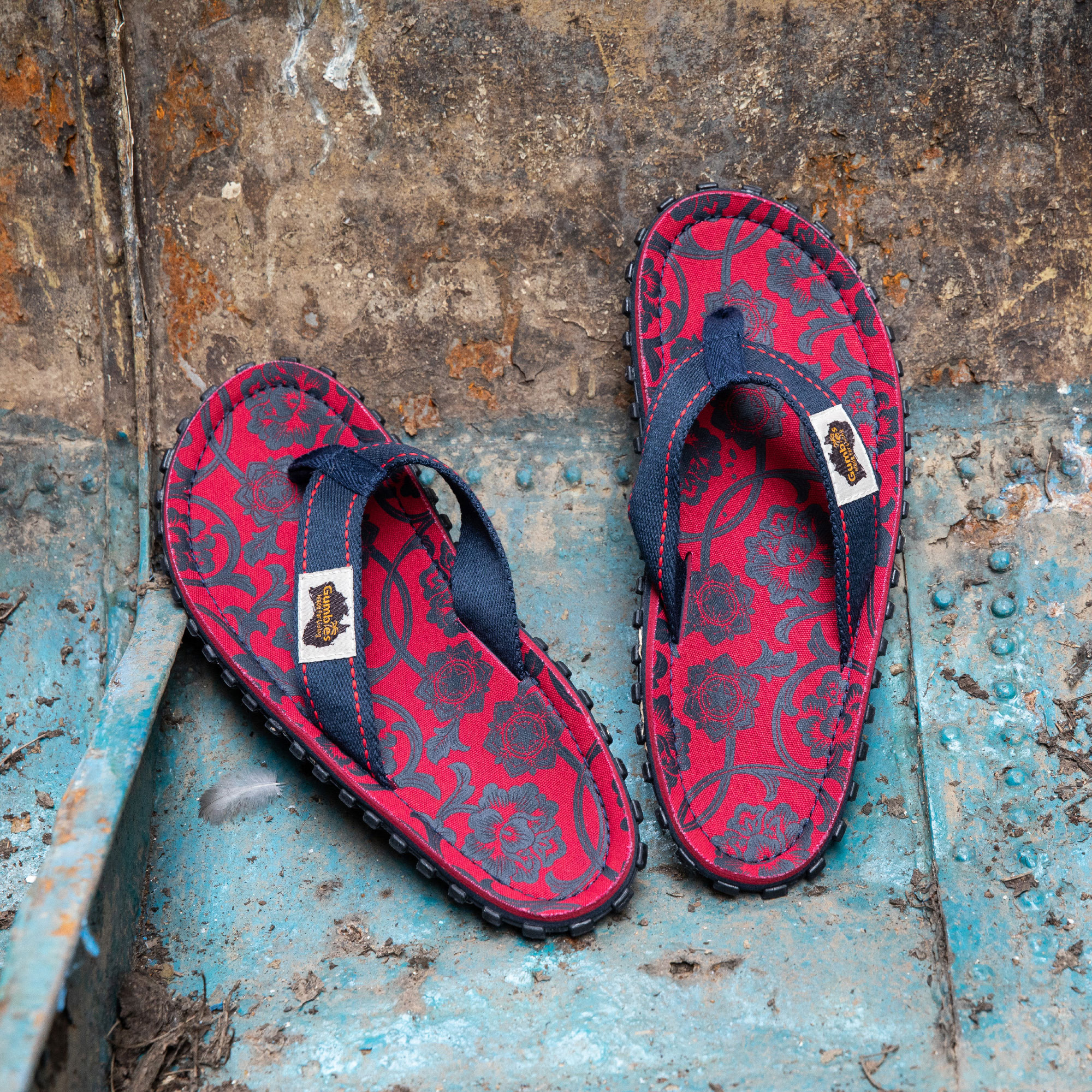 Red & Blue Rose – Original Flip Flops