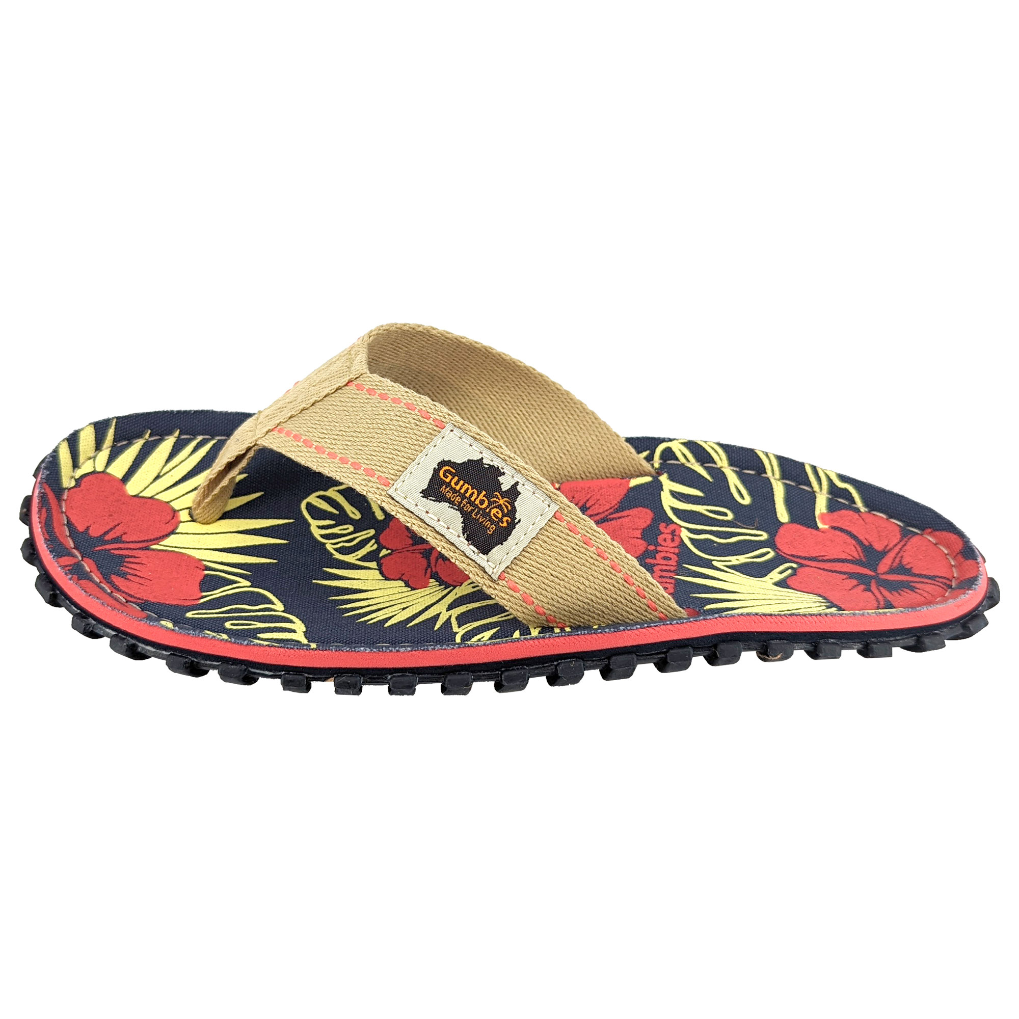 Denim Hibiscus – Original Flip Flops