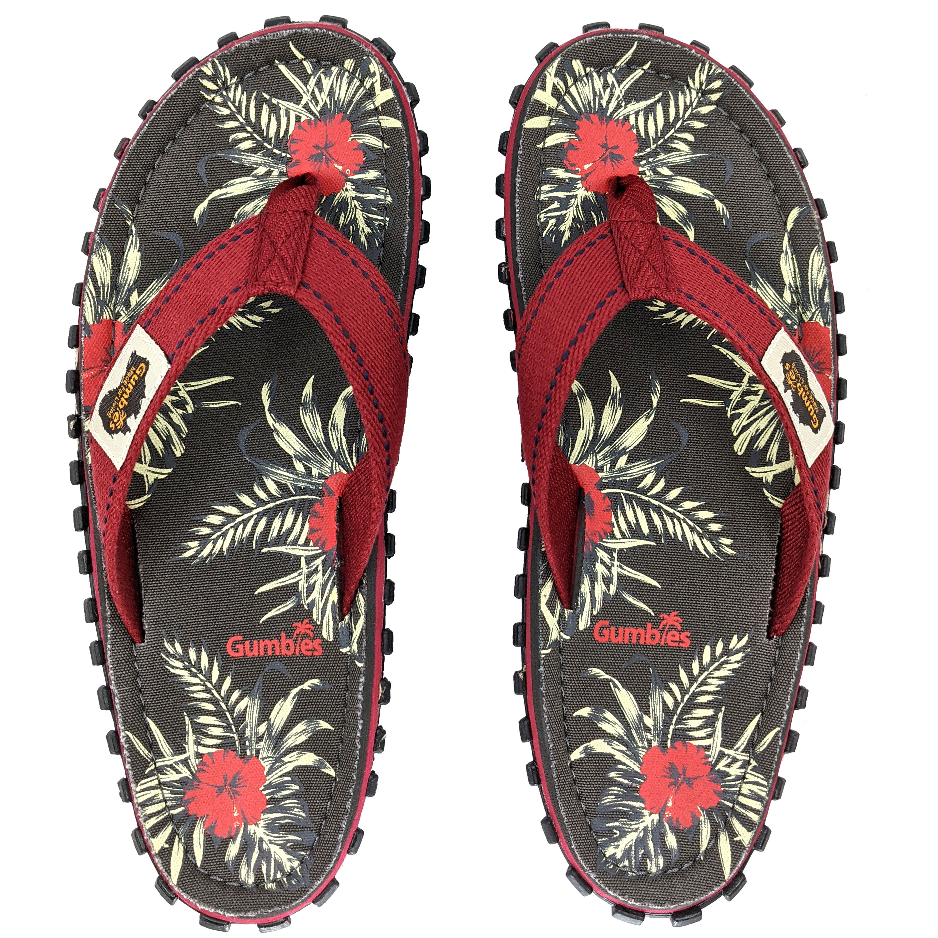 Grey Hibiscus – Original Flip Flops