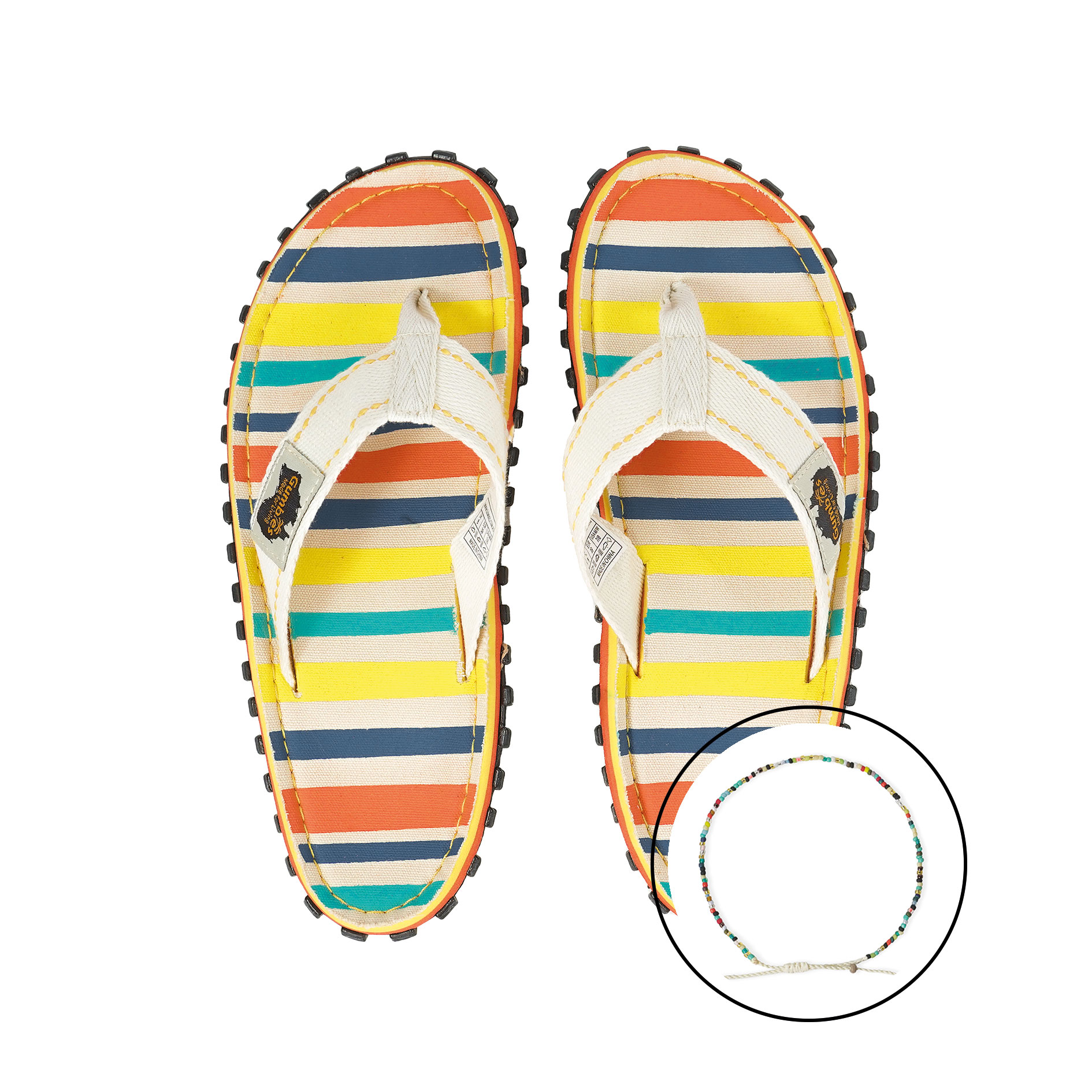 Set Orignals – Beach Chair mit dem Fußkettchen Alila Dainty Beaded Rainbow