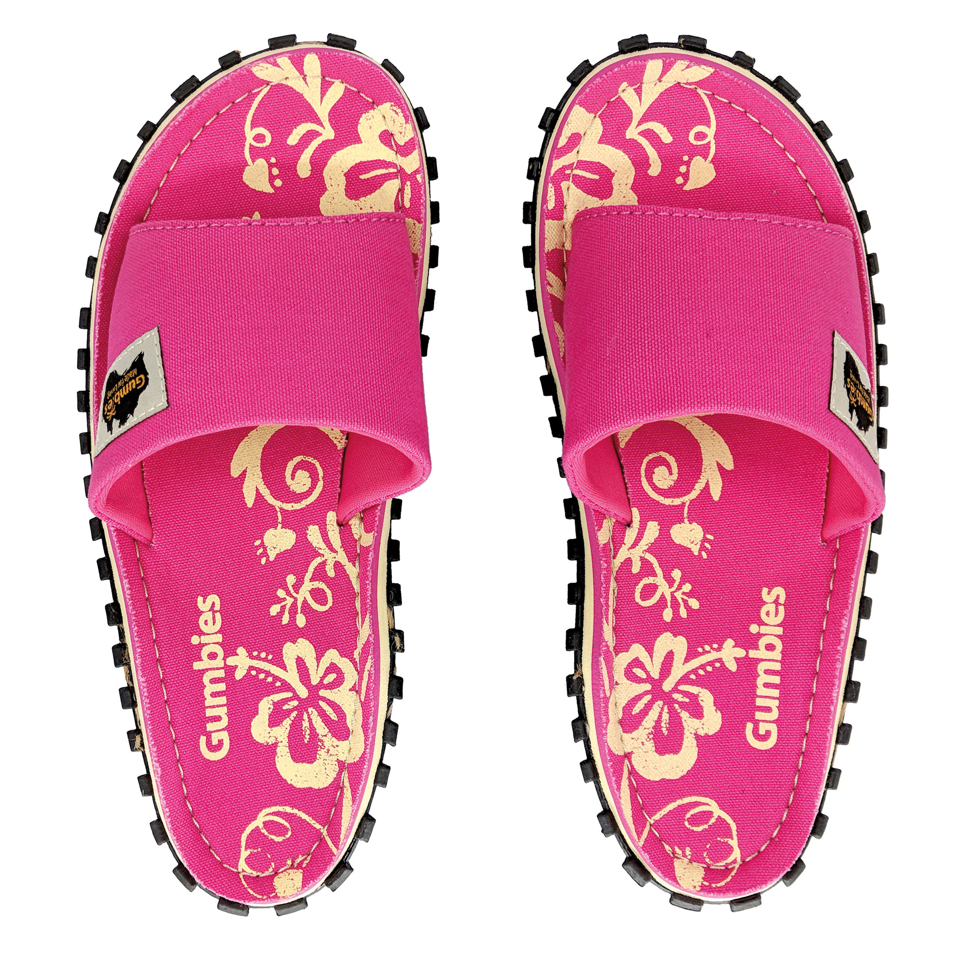 GUMBIES – Slides, PINK HIBISCUS 