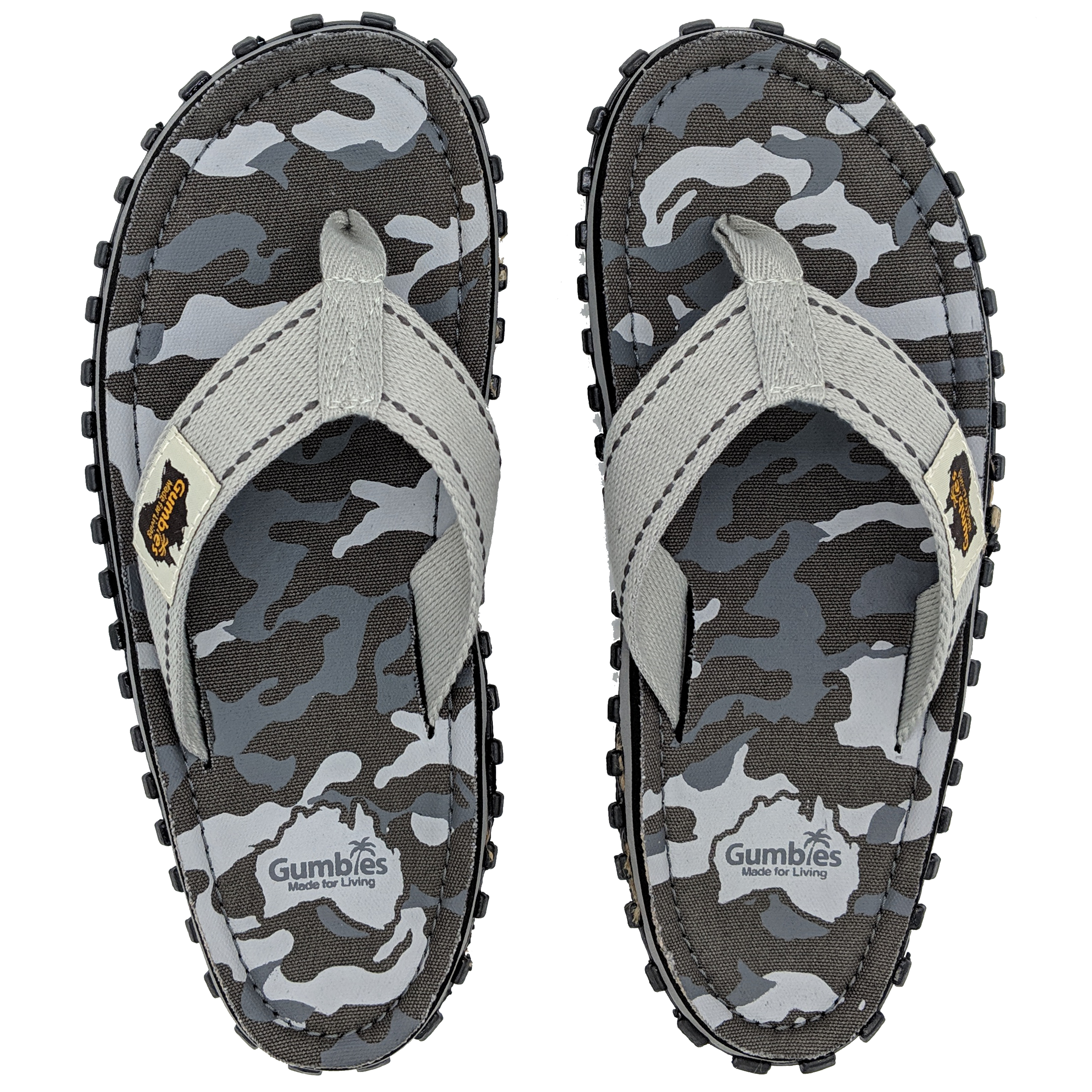 GUMBIES Zehentrenner – GREY CAMOUFLAGE