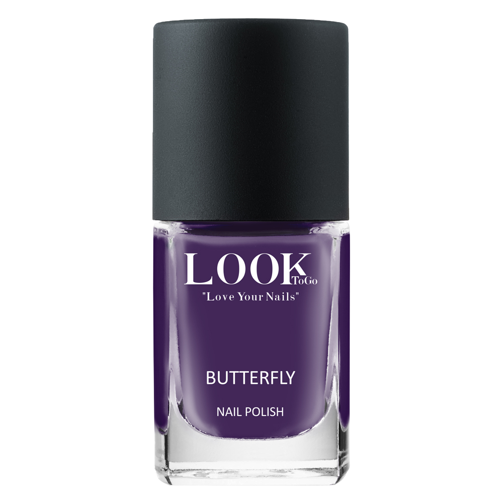 GUMBIES Zehentrenner Kork – Purple mit dem Nagellack Butterfly