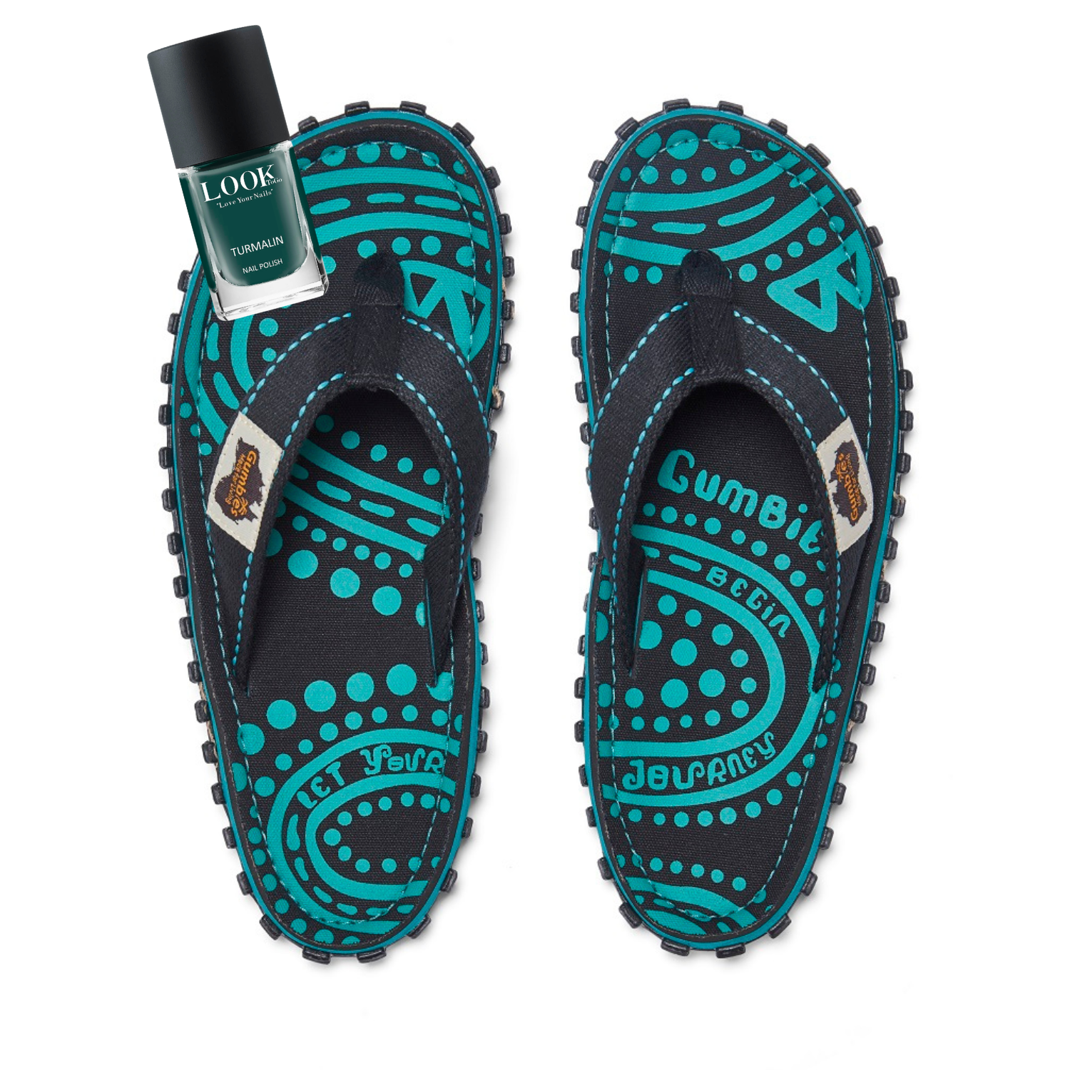 Flip Flops Set – Dotty mit dem Nagellack Turmalin