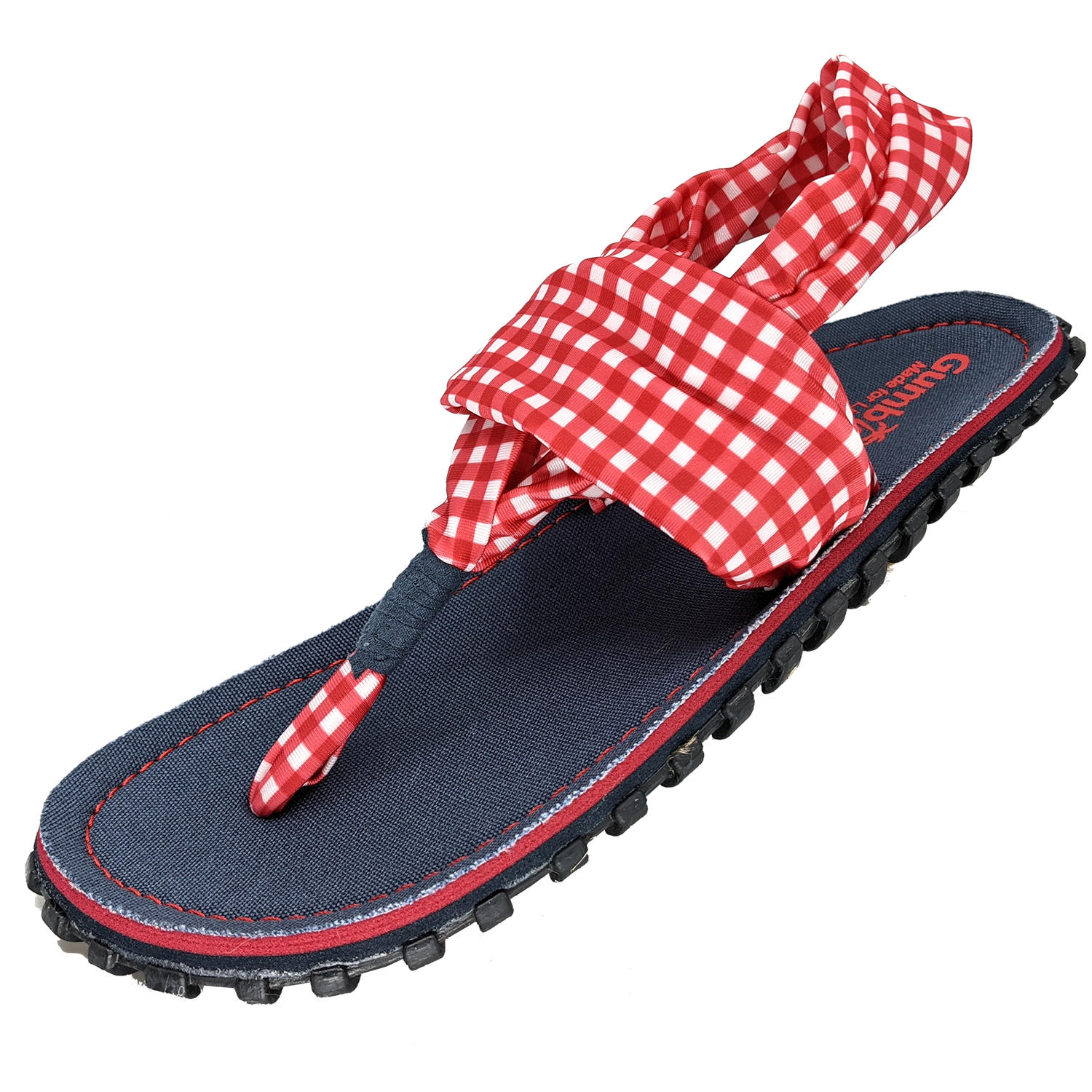 GUMBIES Zehentrenner Set – Slingbacks Picnic mit dem Nagellack Famous Red