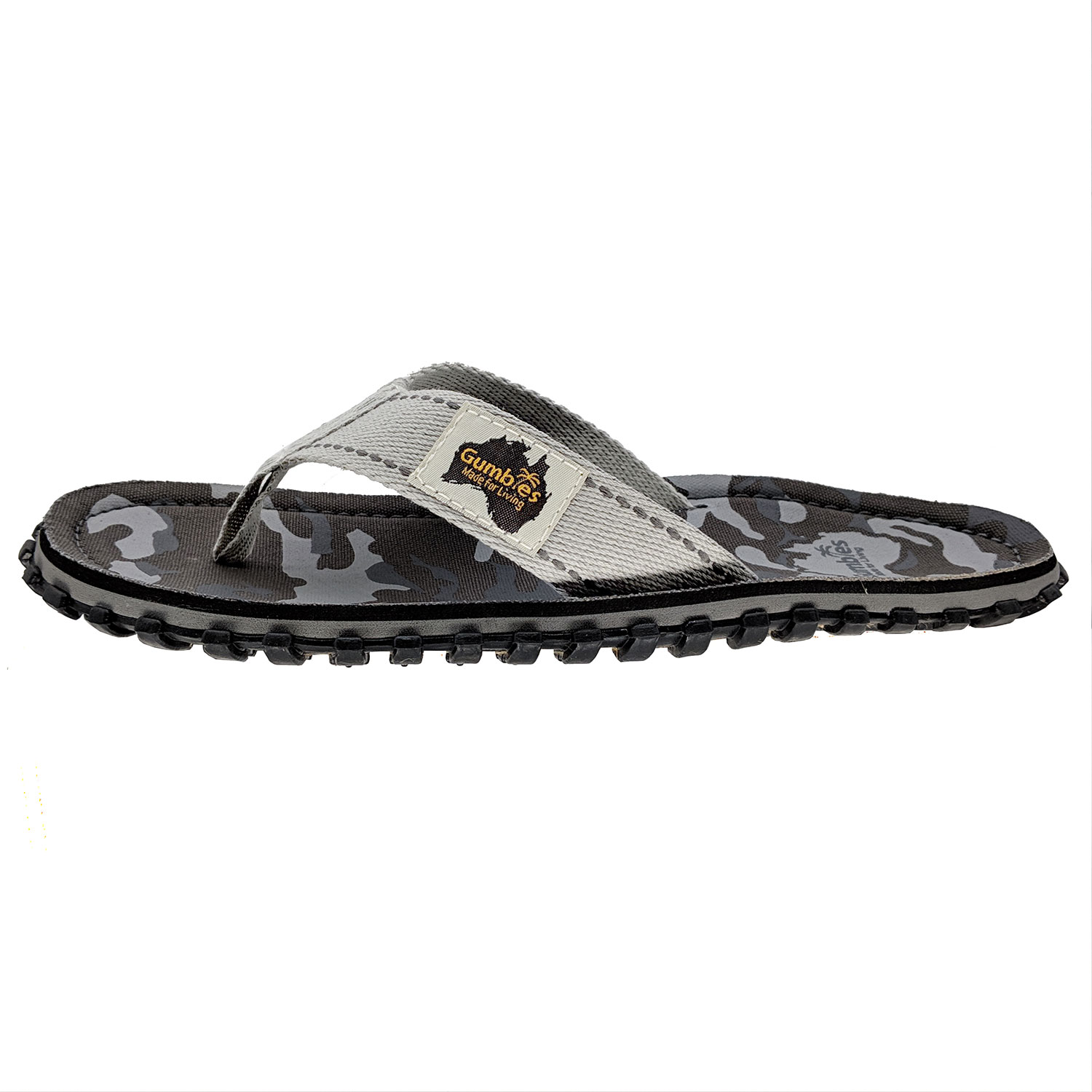 GUMBIES Zehentrenner – GREY CAMOUFLAGE