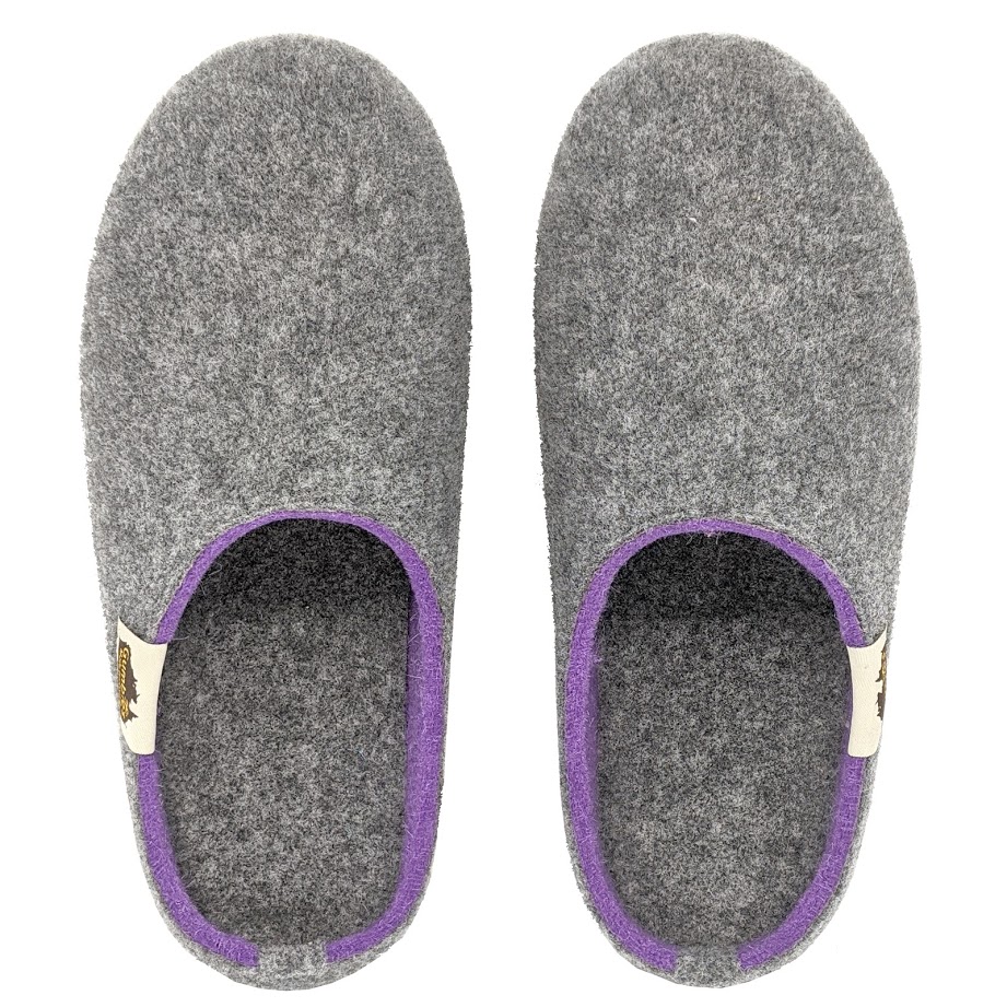 GUMBIES –  Outback Slipper, GREY-LILAC