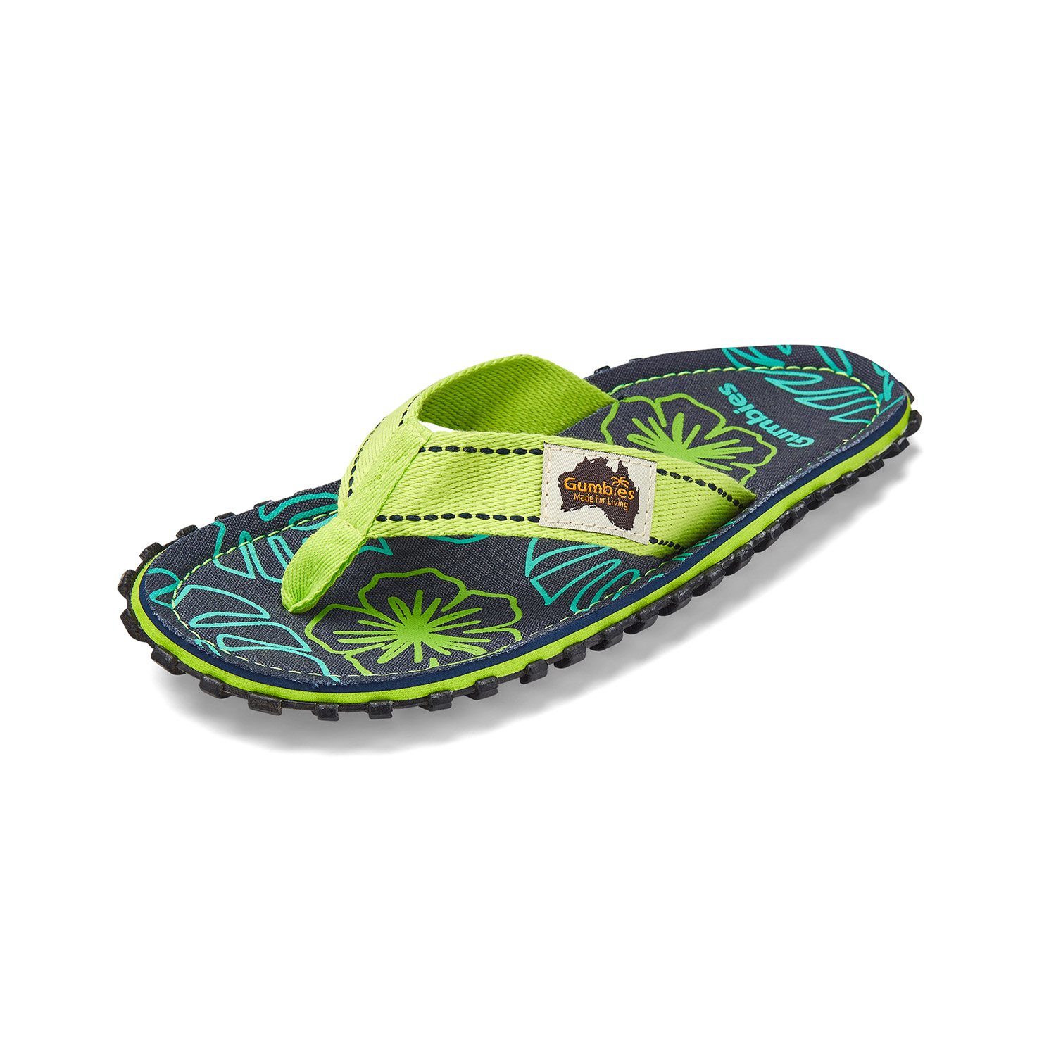 Lime Hibiscus – Kids Original Flip Flops