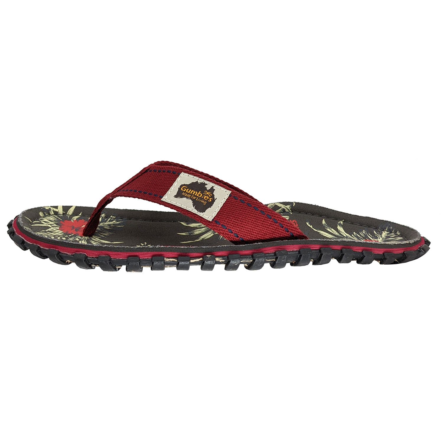 Grey Hibiscus – Original Flip Flops