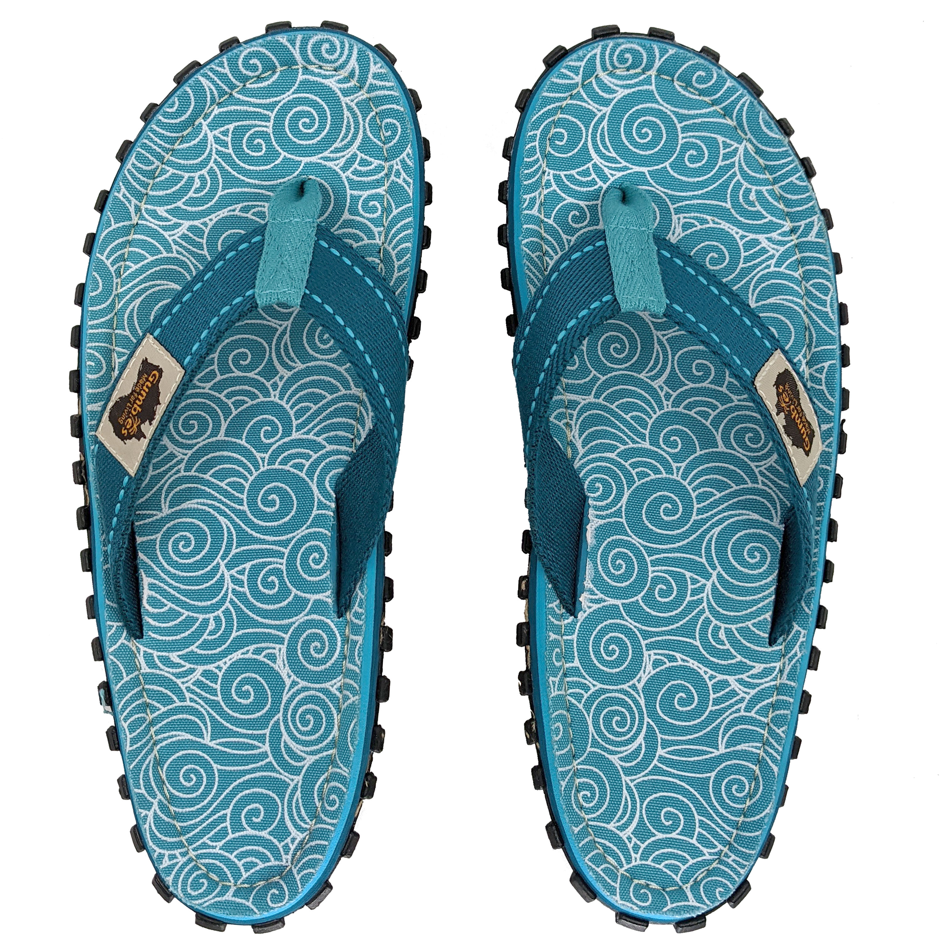 Turquoise Swirls  – Original Flip Flops