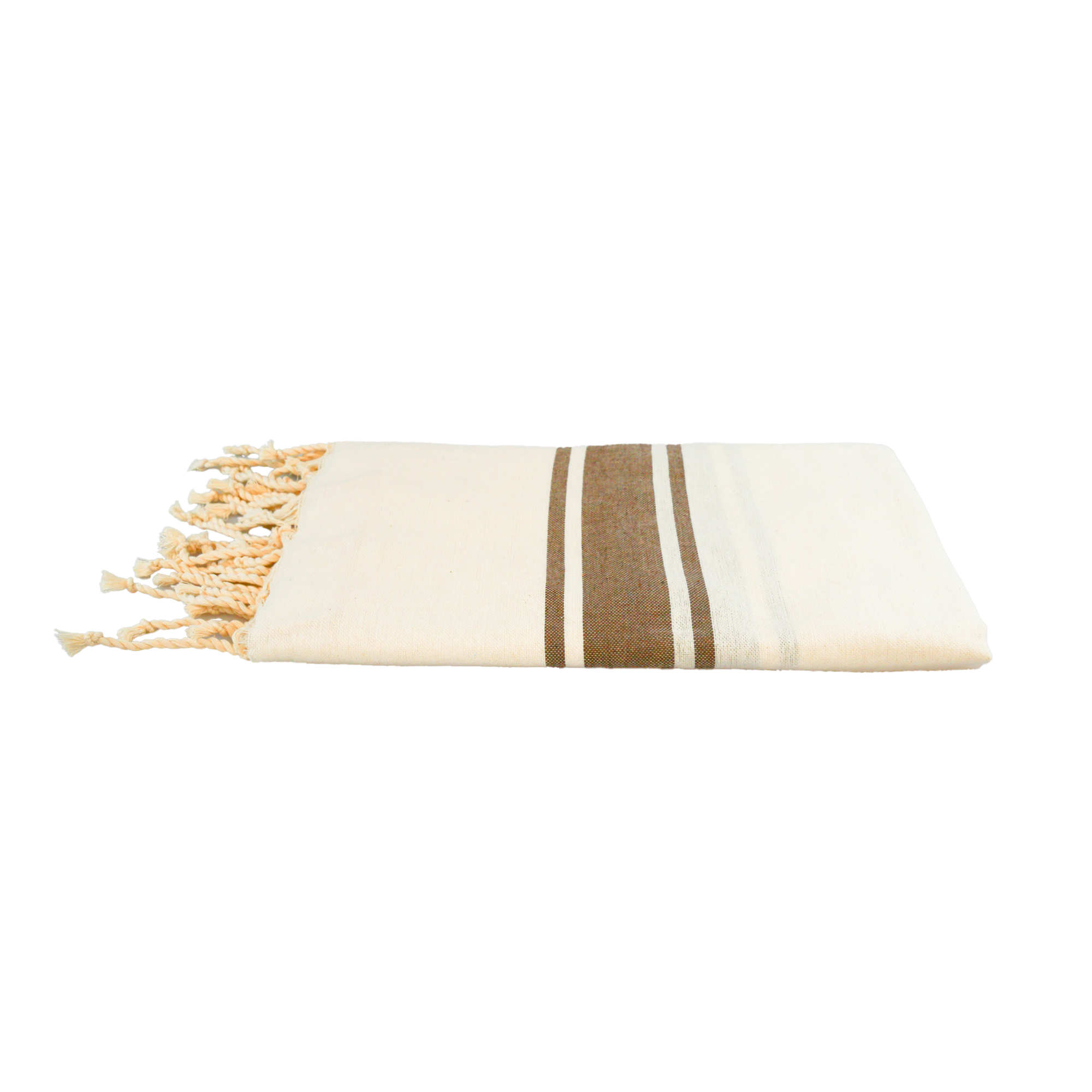 Strandtuch Traditionell – Creme Braun