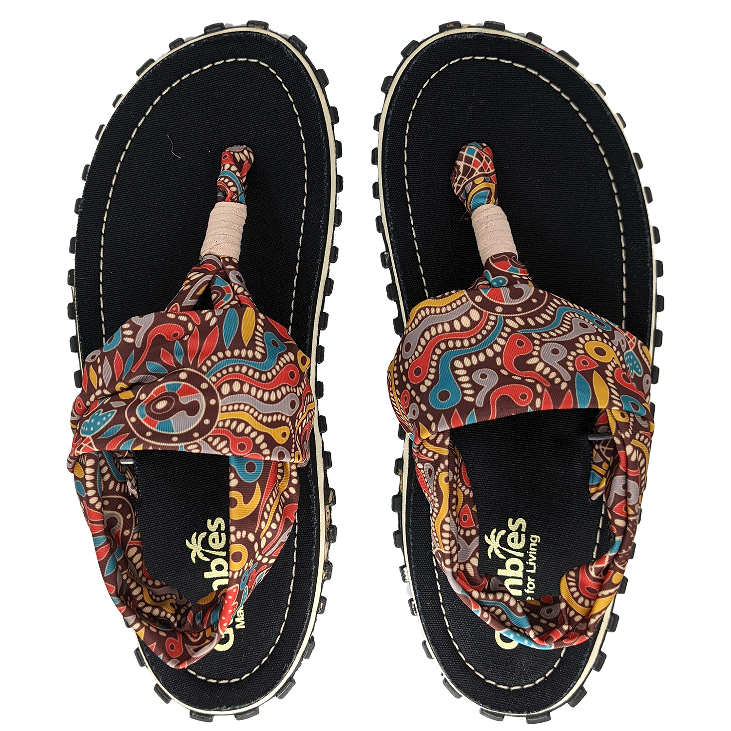 GUMBIES Zehentrenner Slingbacks – Aboriginal 