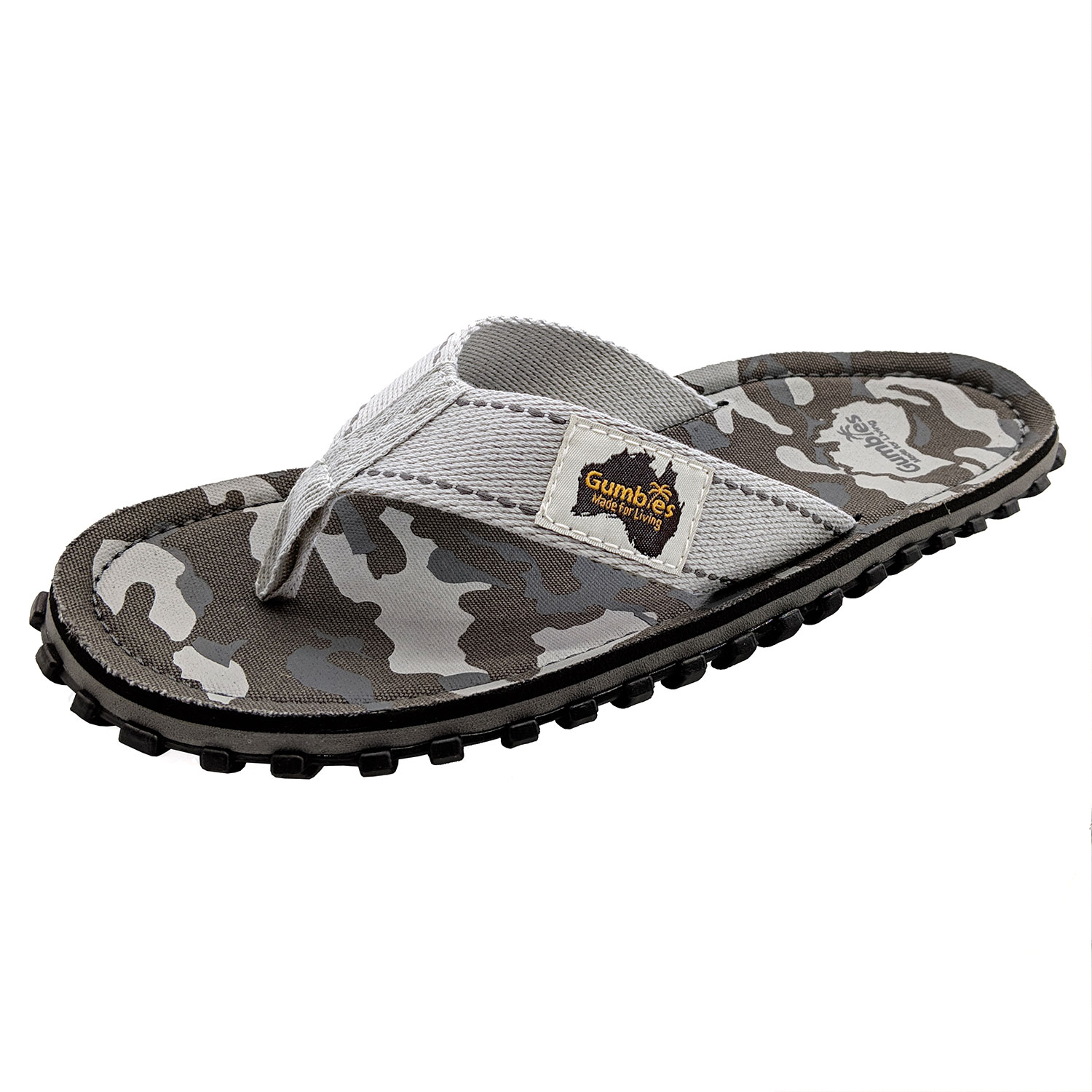 GUMBIES Zehentrenner – Grey Camouflage 