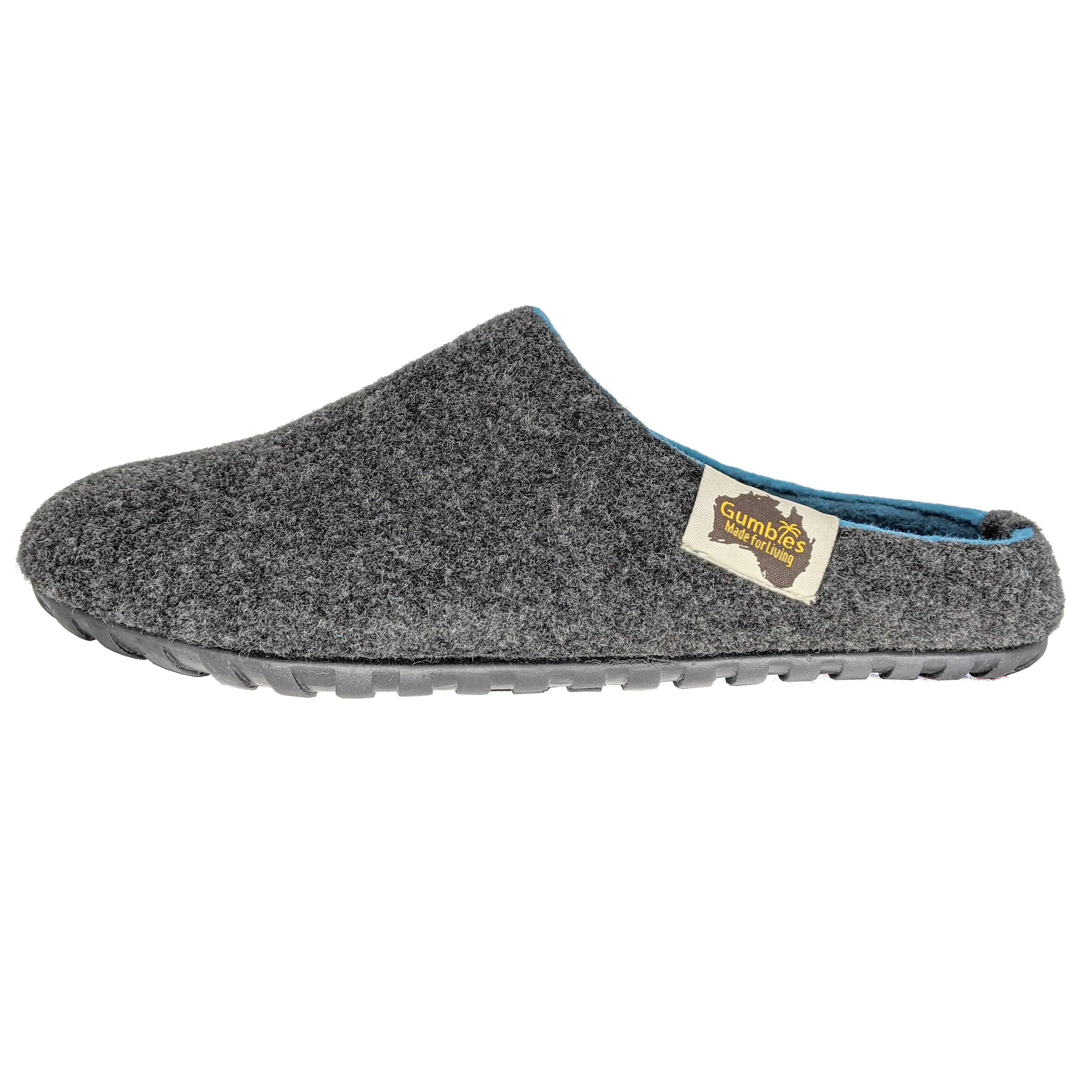 GUMBIES – Outback Slipper, CHARCOAL-TURQUOISE 