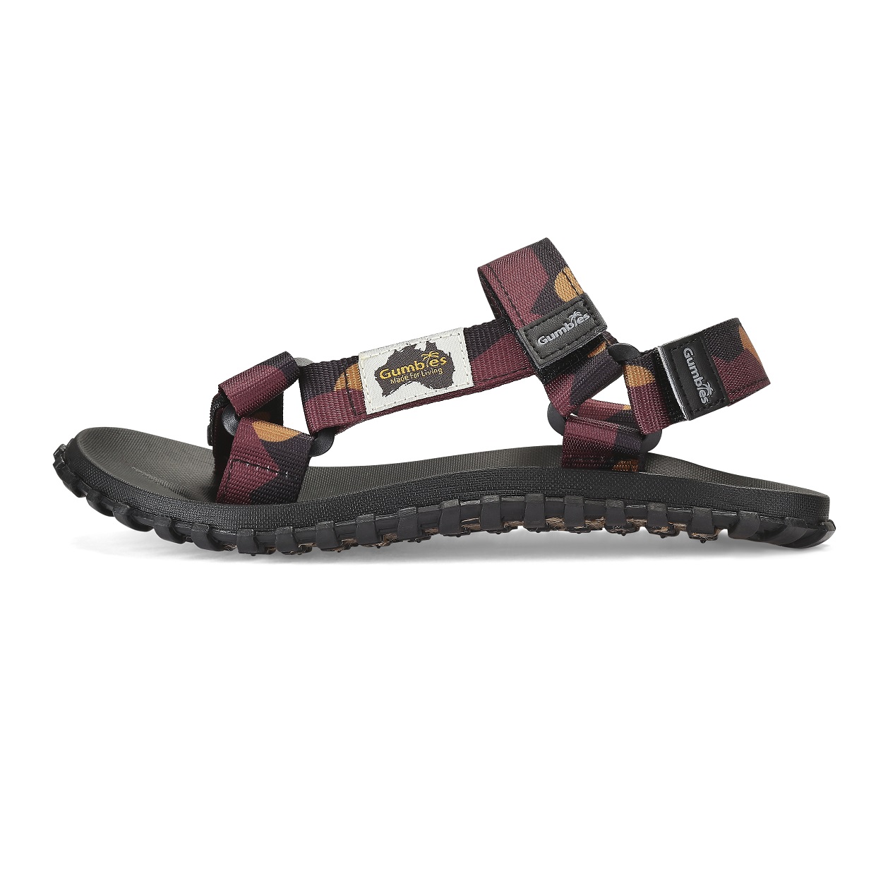 GUMBIES – Scrambler, Burgundy/Orange