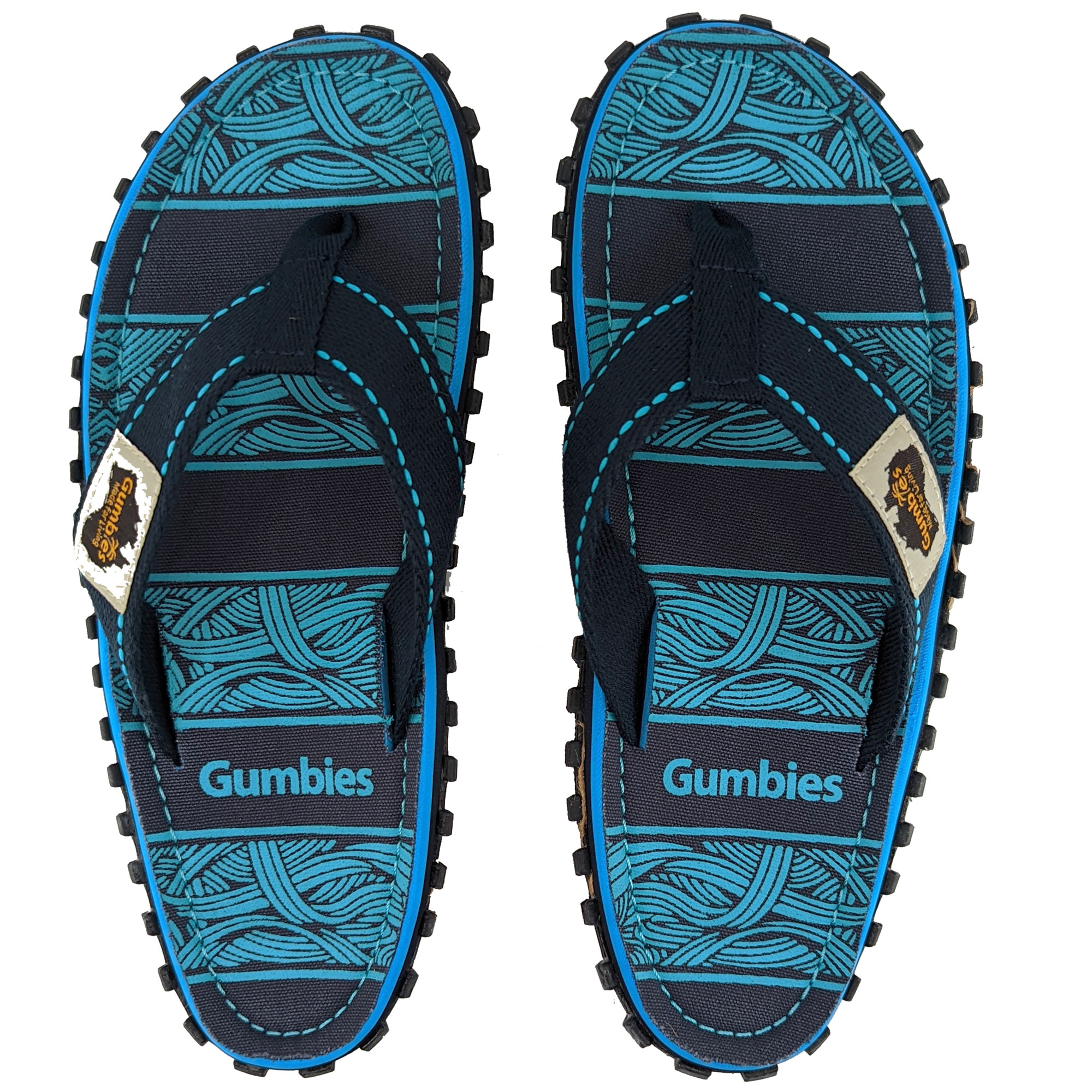 Navy Waves – Original Flip Flops