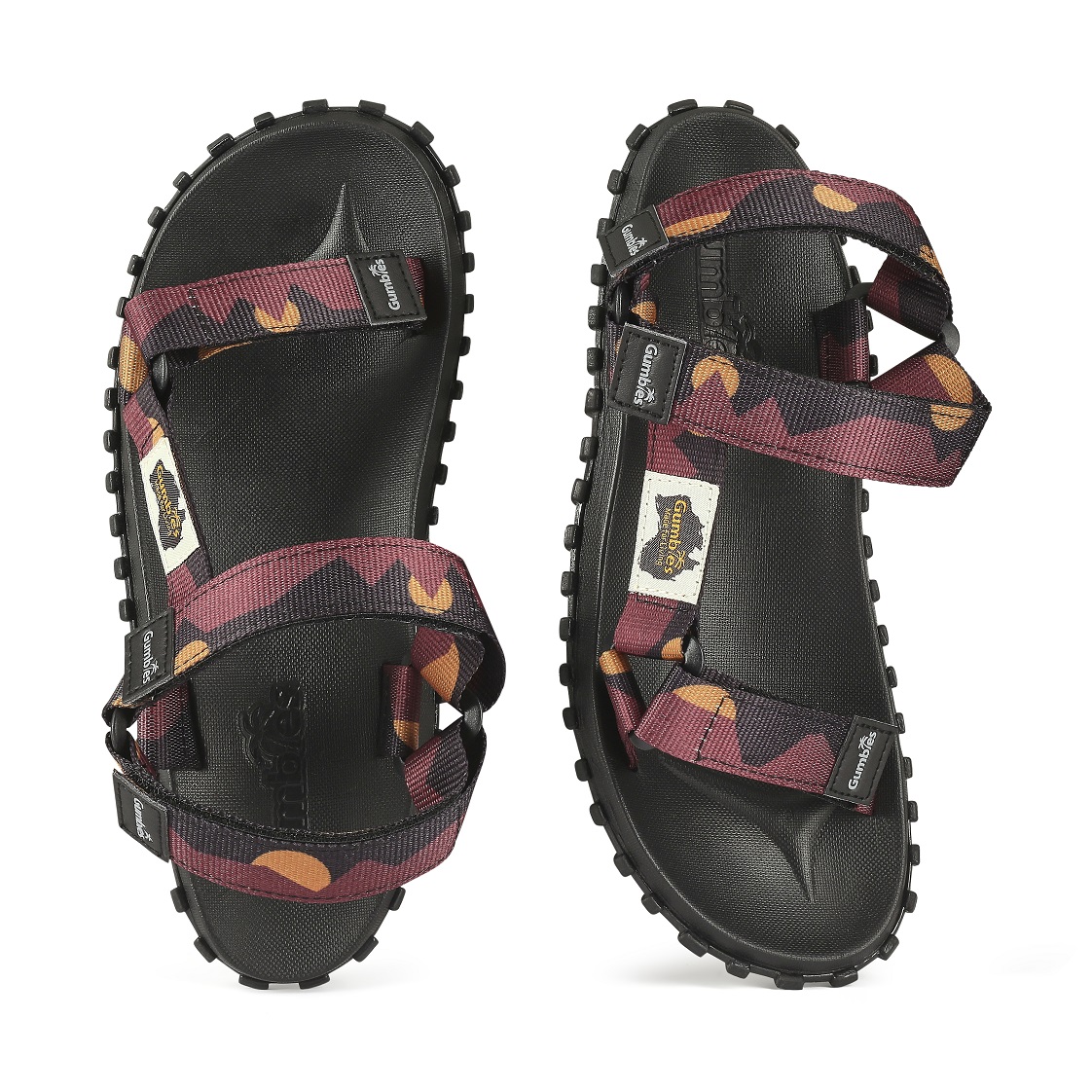 GUMBIES – Scrambler, Burgundy/Orange