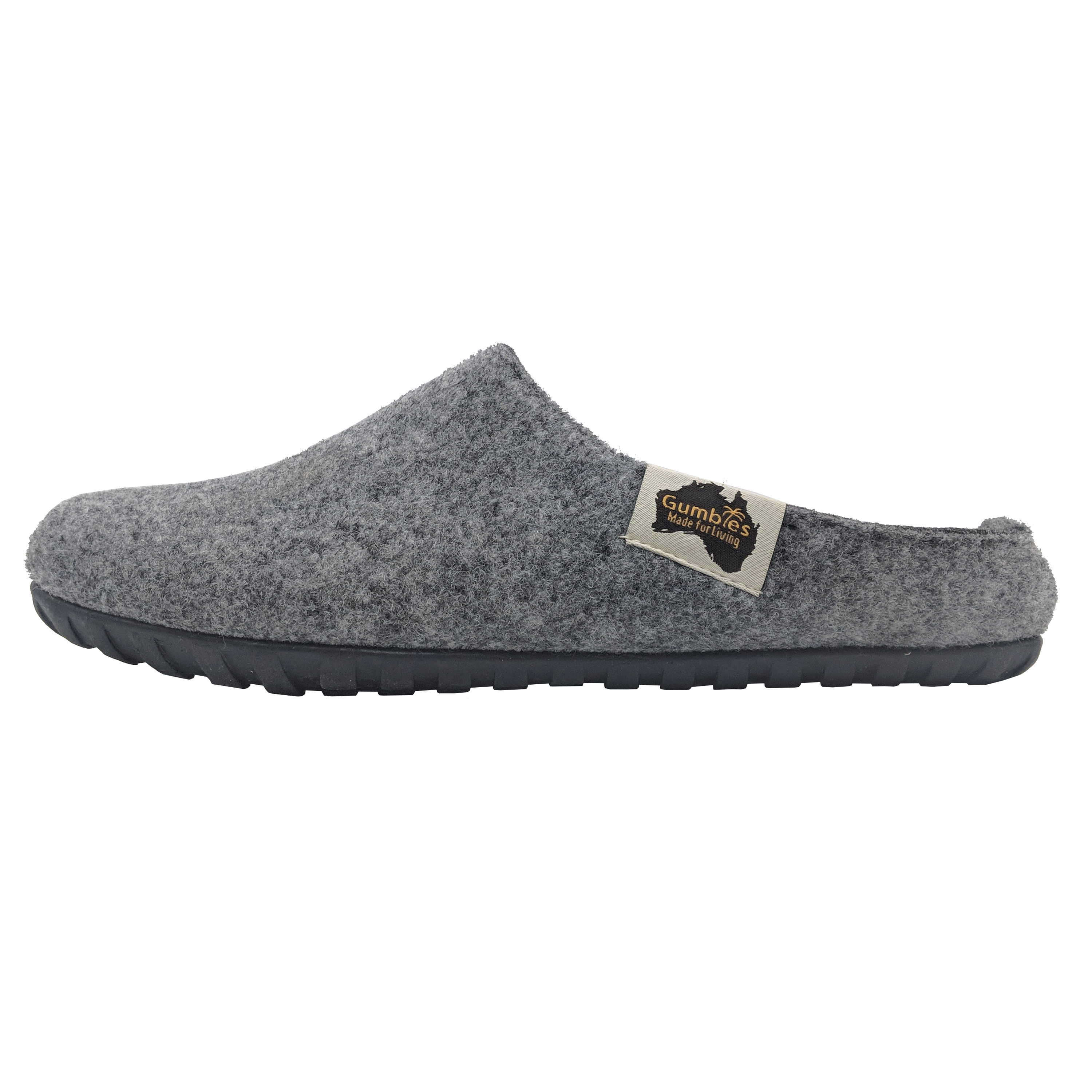 GUMBIES Set – Slipper, GREY-CHARCOAL mit Nagellack Pale Grey