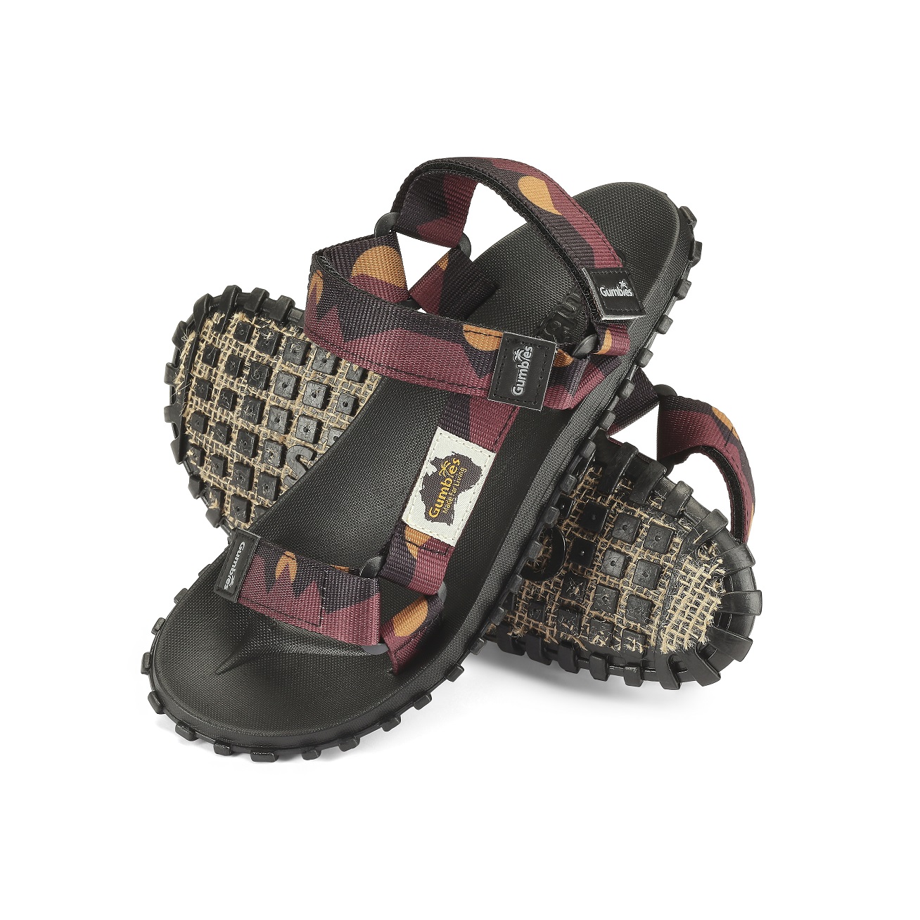 GUMBIES – Scrambler, Burgundy/Orange
