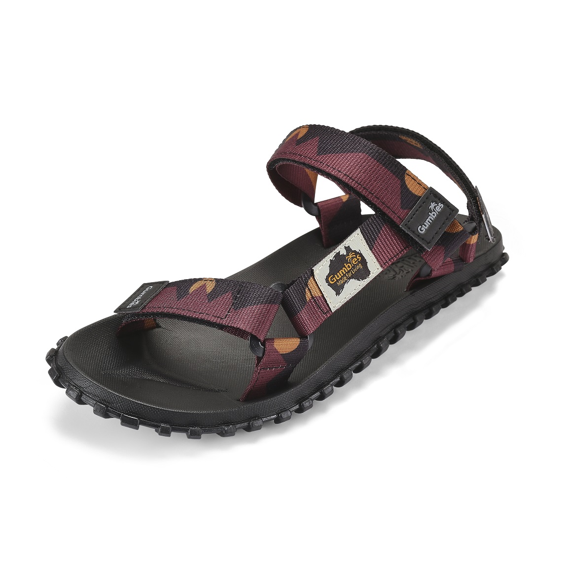 GUMBIES – Scrambler, Burgundy/Orange