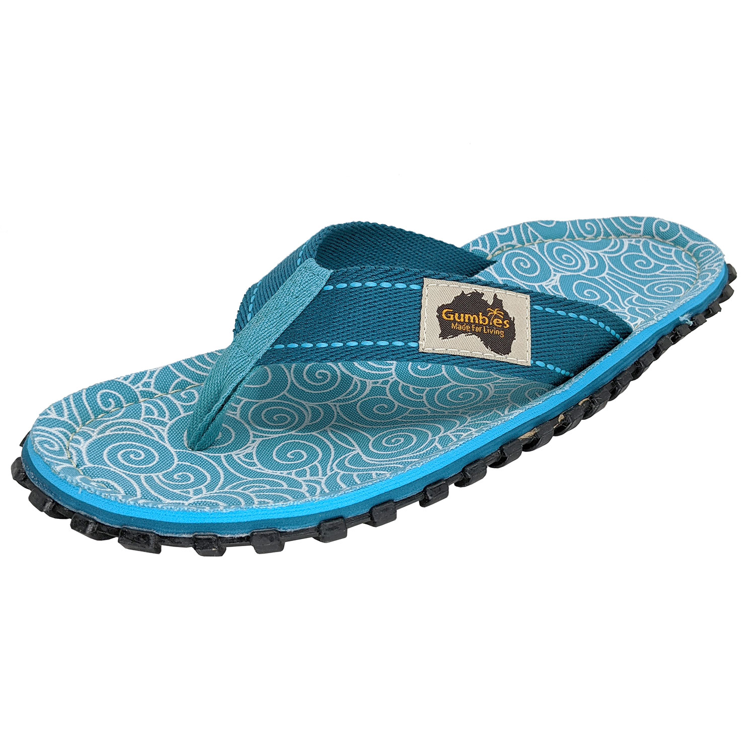 Turquoise Swirls  – Original Flip Flops