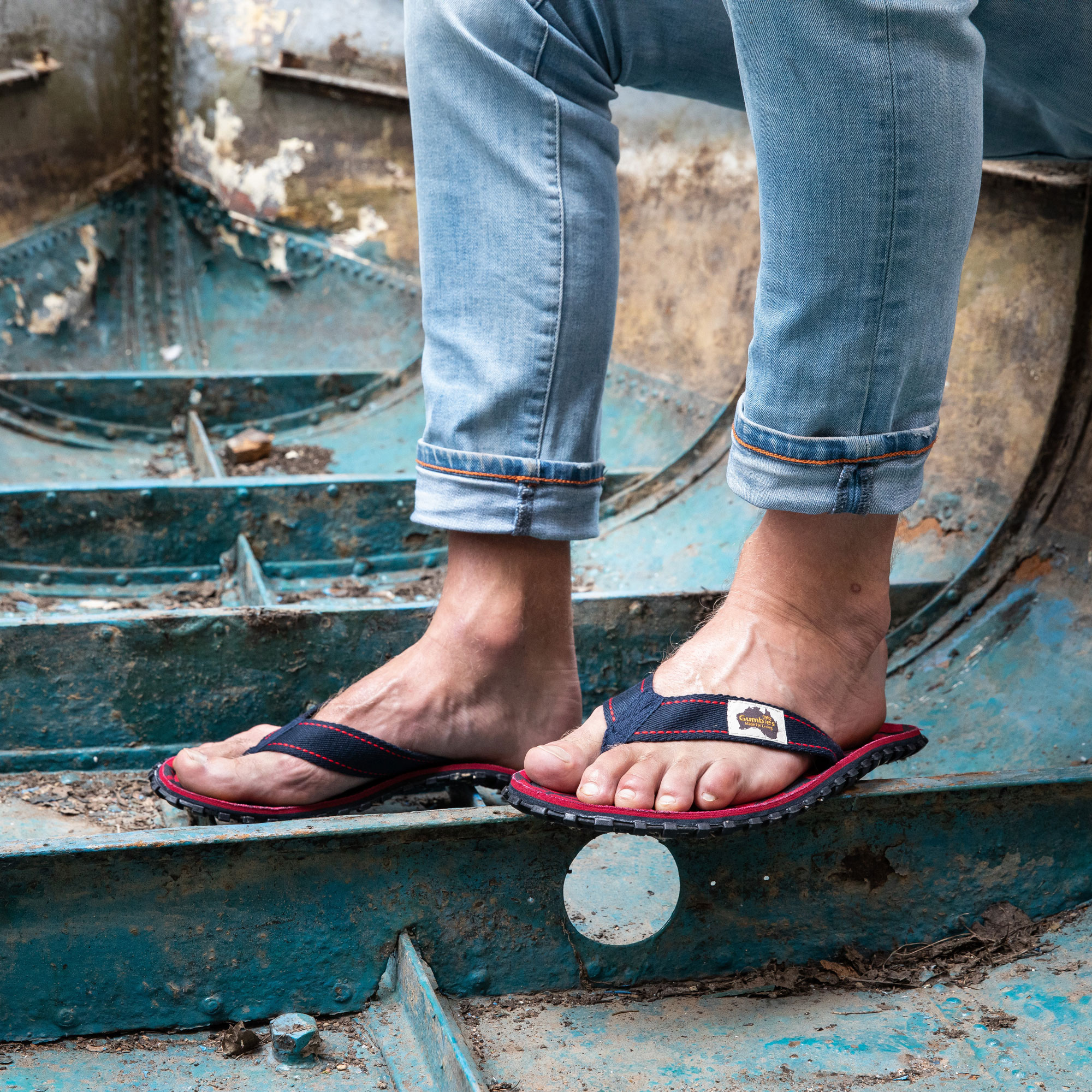 Red & Blue Rose – Original Flip Flops
