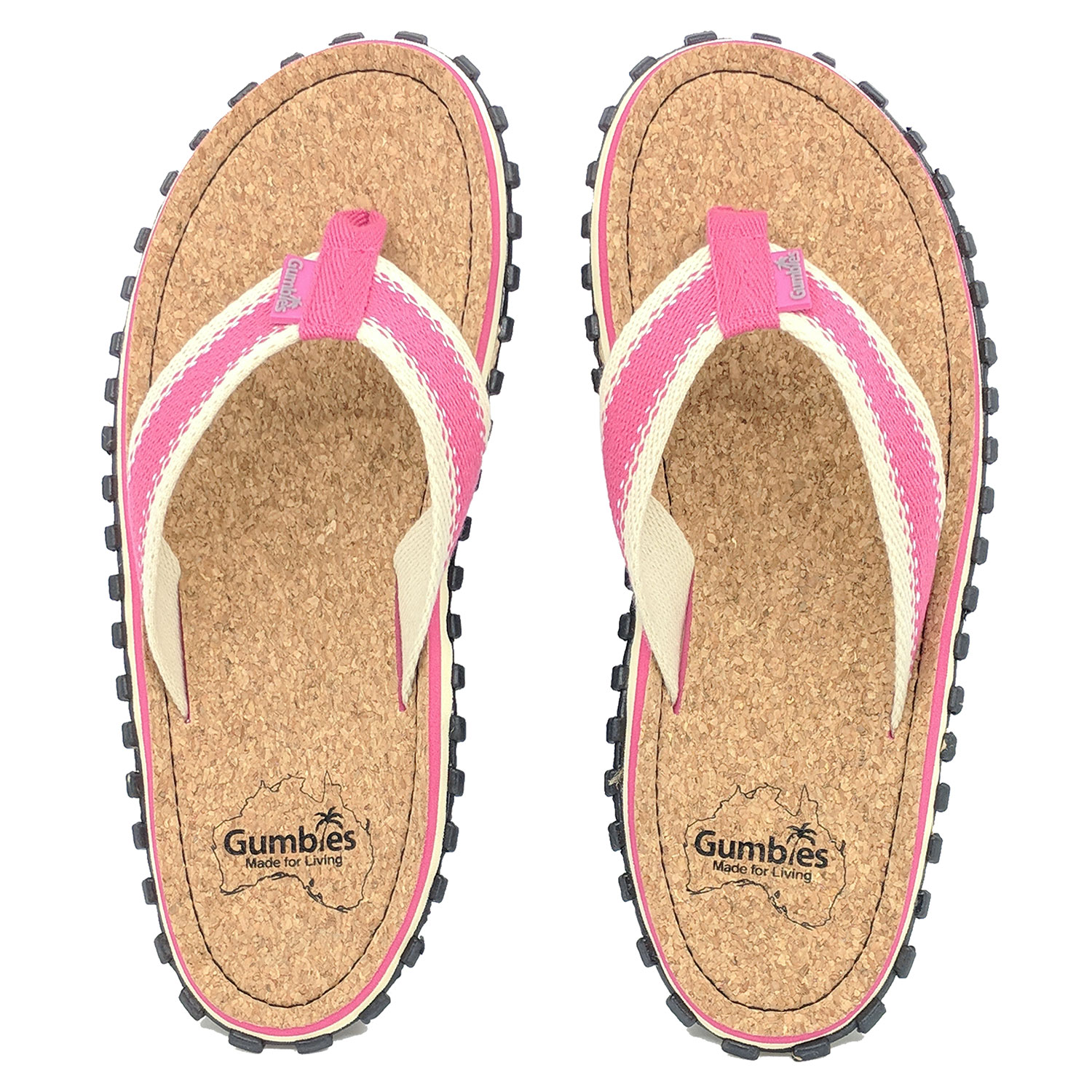 GUMBIES Zehentrenner Kork – Pink 