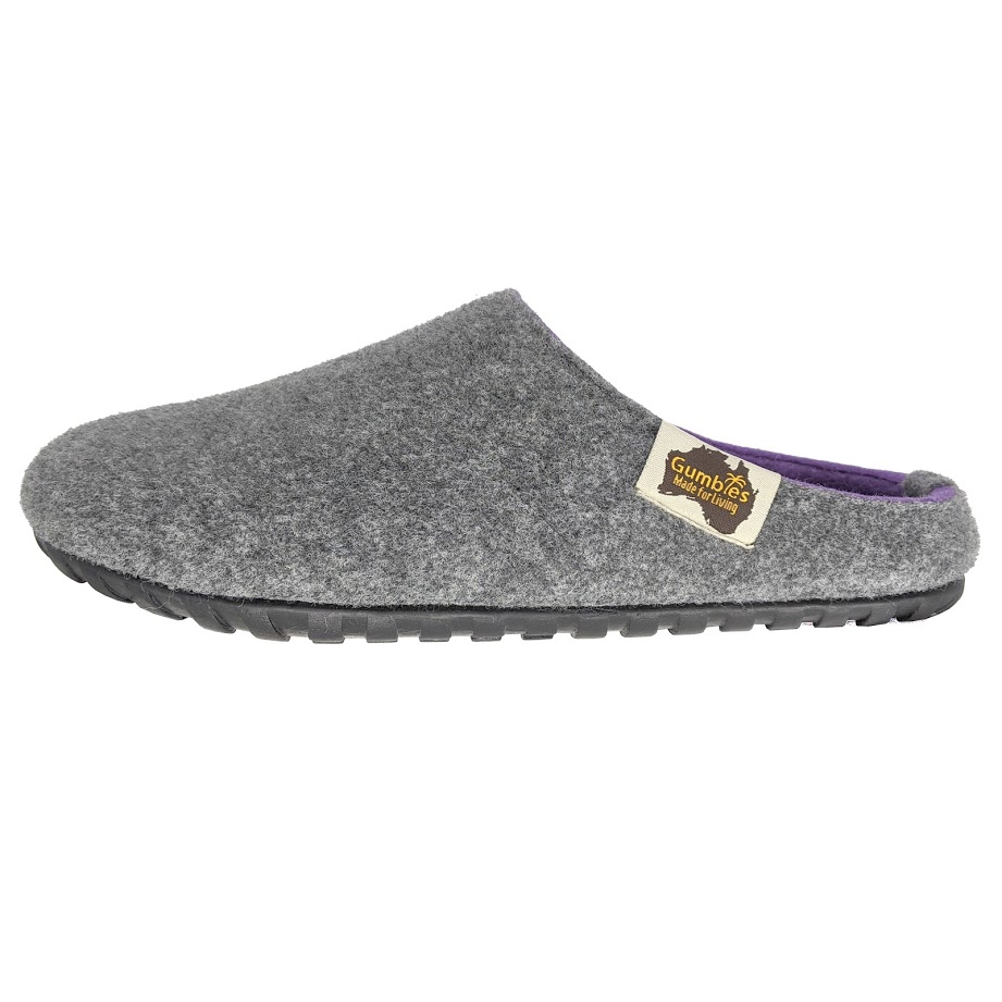 GUMBIES –  Outback Slipper, GREY-LILAC