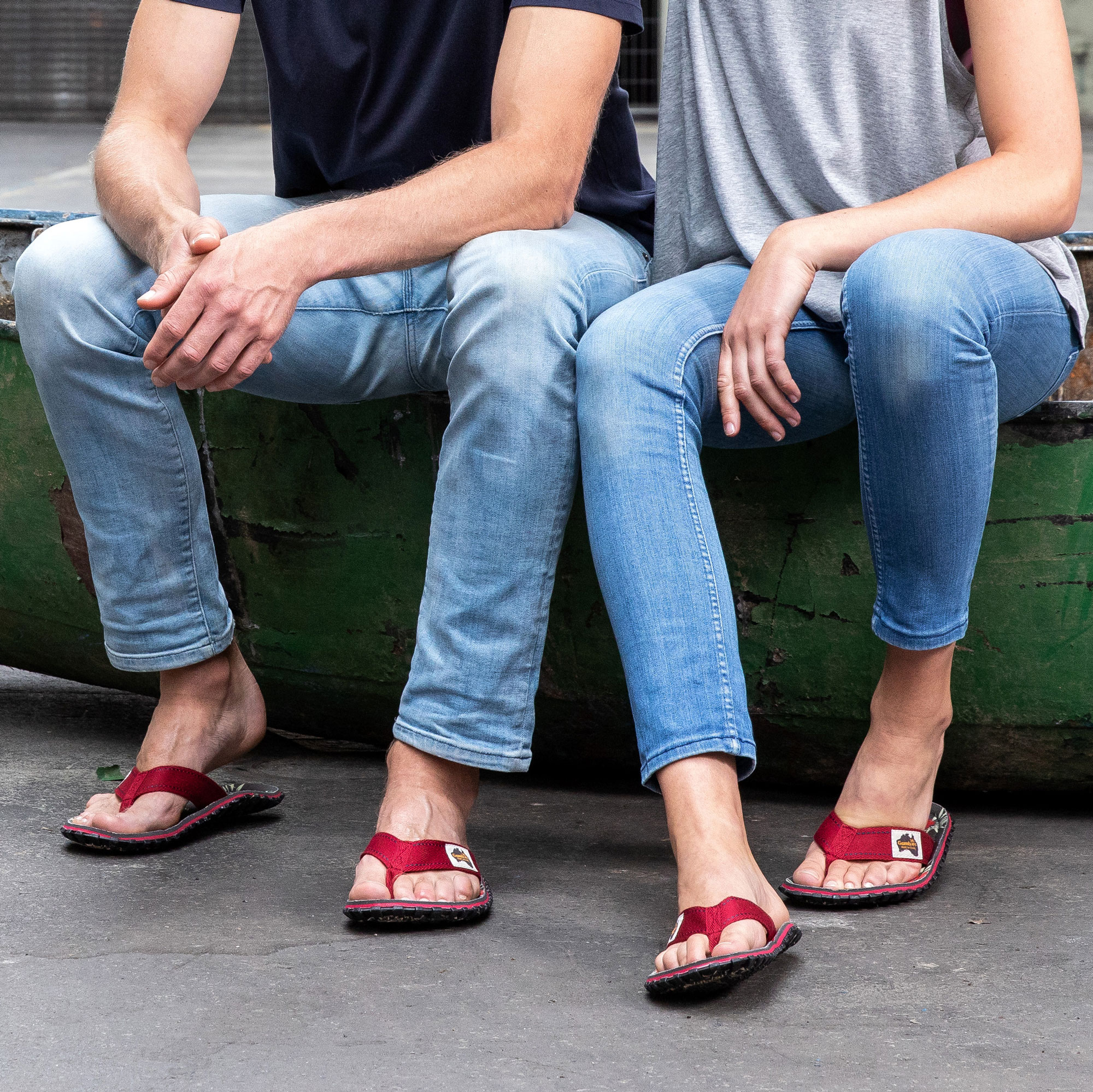 Grey Hibiscus – Original Flip Flops