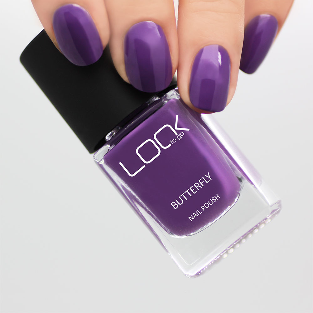 GUMBIES Zehentrenner Kork – PURPLE mit dem Nagellack Butterfly